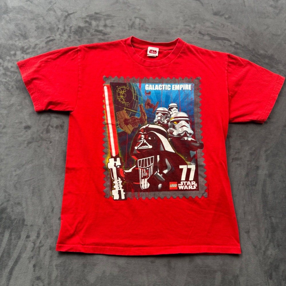 LEGO Star Wars Darth Vader Galactic Empire Red Graphic T-Shirt Kids Large